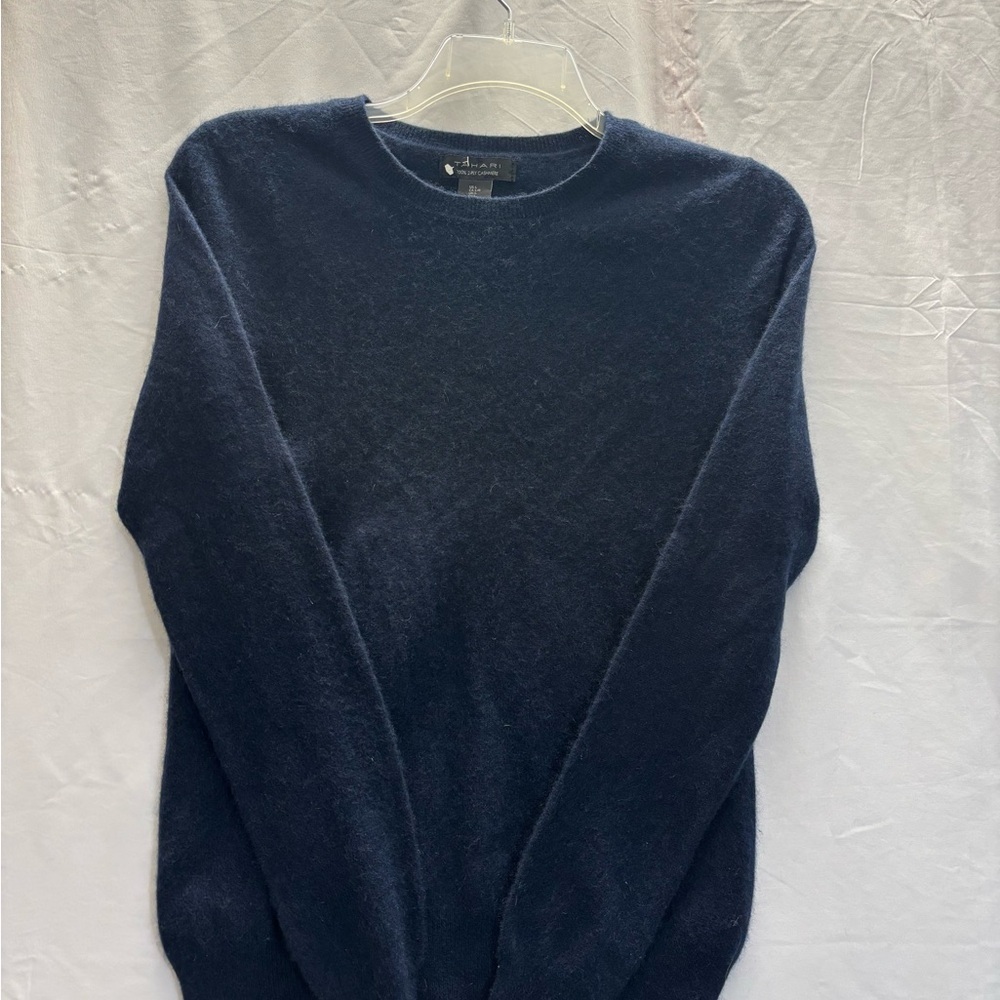 Tahari Women's Navy Crewneck Sweater
